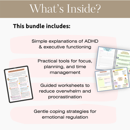 Executive Functioning for ADHD: A Gentle Guided Workbook